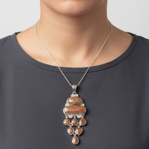 LARGE Sajen Offerings sandstone druzy pendant